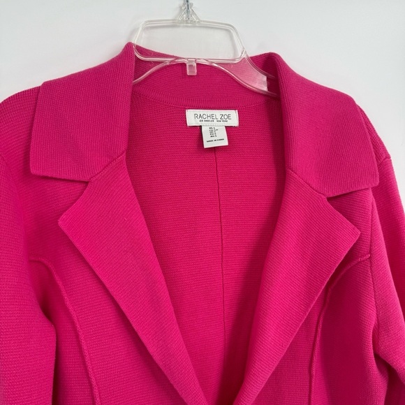 Rachel Zoe Cotton Sweater Coat Blazer Jacket Size Small Pink One-button Women - Picture 4 of 8